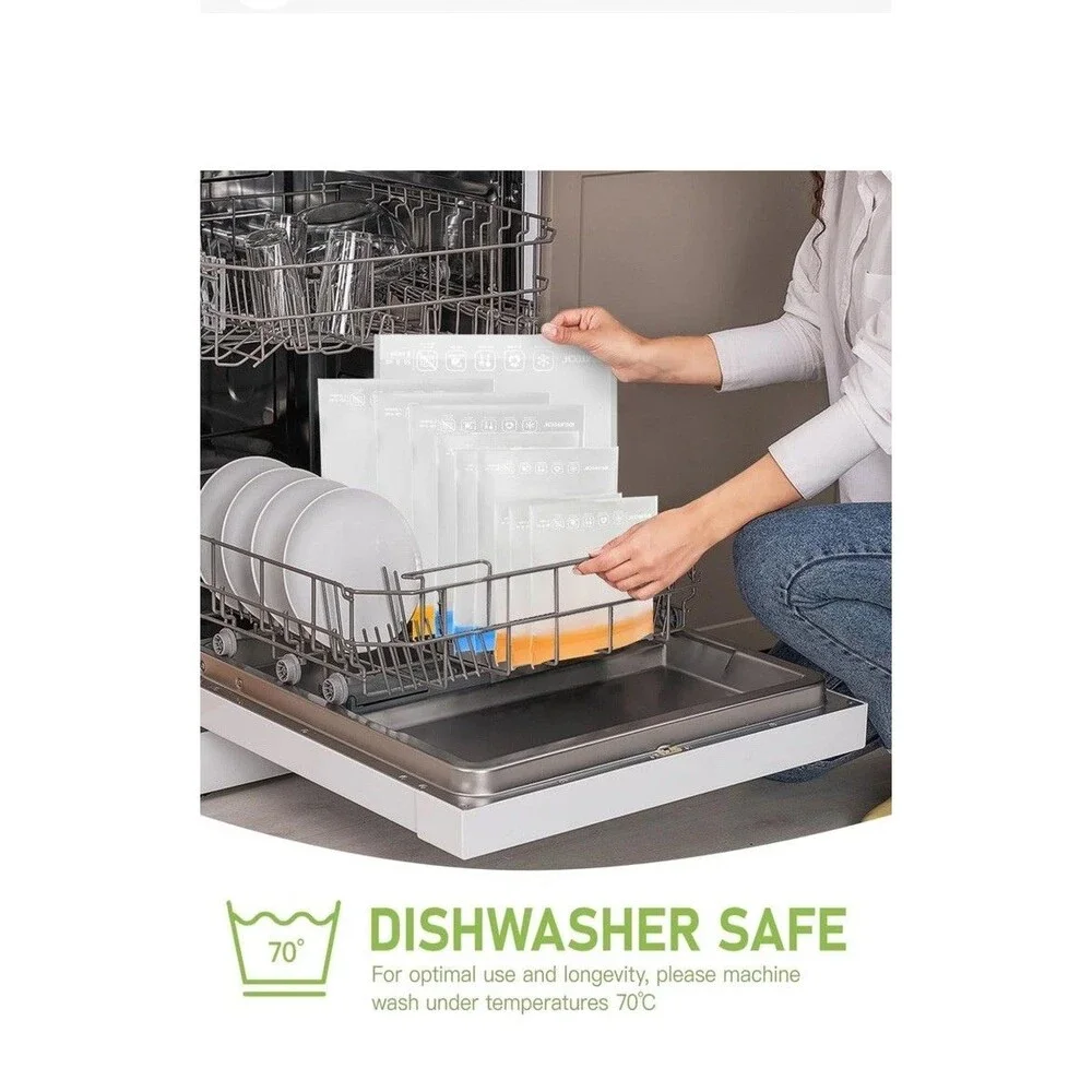 22 PCs Reusable Bags Dishwasher Safe Leakproof HEAVY DUTY Freezer Bag BPA Free